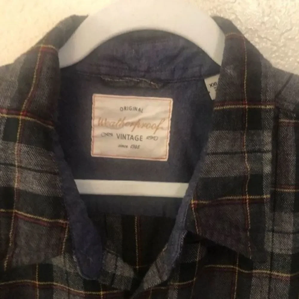 Vintage Plaid Long‎ Sleeve Flannel 2XL